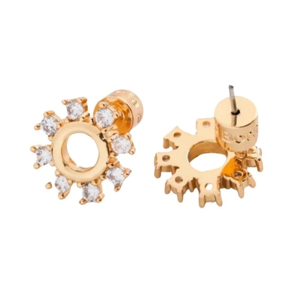 ALICIA BONNIE • Gloria Gold Stud Earrings - Picture 2 of 4